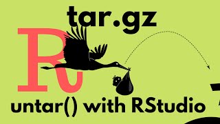 Unzip a targz file with Untar using RRStudio [upl. by Alek]