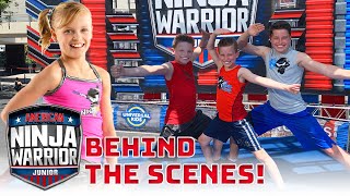 Payton Races on American Ninja Warrior Jr BTS [upl. by Hadwyn]