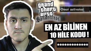 GTA SAN ANDREASIN AZ BİLİNEN 10 HİLE KODU  MODSUZ [upl. by Coray]