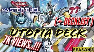 XYZ AREA UTOPIA DECK ROAD TO PLATINUM 1  YUGIOH MASTER DUEL [upl. by Maurita724]