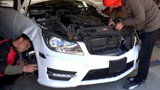 MERCEDES W204 C250 FRONT END DISASSEMBLY [upl. by Streetman]