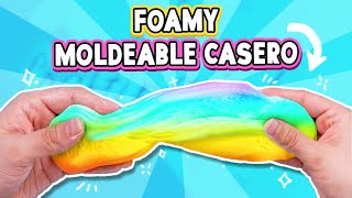 CÓMO HACER FOAMY MOLDEABLE CASERO 🌈 Craftingeek [upl. by Harlamert]