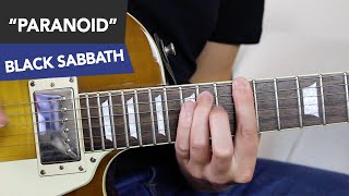 Paranoid Guitar Lesson  Black Sabbath Tutorial [upl. by Wally]