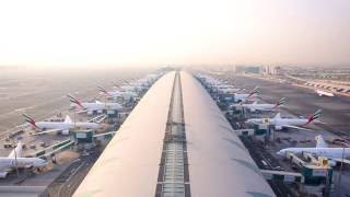 Emirates Fleet at Dubai International  Timelapse Emirates Airline [upl. by Airetak]