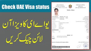 How to check UAE Visa status  Check your Dubai Visa Online and Visa Validity check [upl. by Enicnarf]