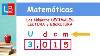 Los Números DECIMALES LECTURA y ESCRITURA ✔👩‍🏫 PRIMARIA [upl. by Eniamaj]