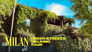 Walking Tour in Green Streets of Milan Italy  4K [upl. by Cody]