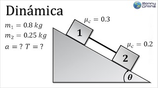 Física Dinámica con 2 bloques 7  Con Rozamiento  TIPLER Cap 5 [upl. by Erny551]