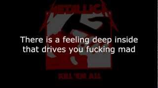 Metallica  Whiplash Lyrics HD [upl. by Adiela342]