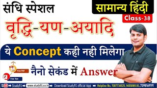 Hindi  Sandhi संधि Sandhi Trick Sandh Most ImpQuiz Part 02 By Nitin Sir Study91For UPSSSCUPSI [upl. by Hebner]