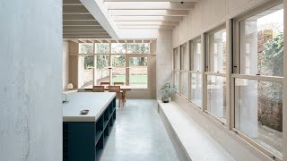 Sunken concrete floor expands Victorian terrace house in London [upl. by Mcnutt]