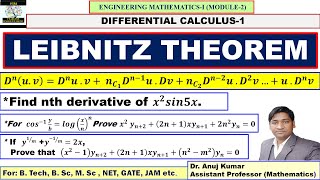 Leibnitz Theorem  Leibnitz Theorem Engineering Mathematics  Leibnitz Theorem BSc 1st Year [upl. by Modeerf477]