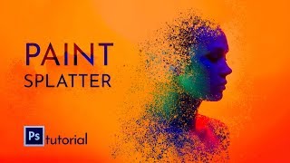 Photoshop Tutorial  Paint Splatter Effect [upl. by Massey416]