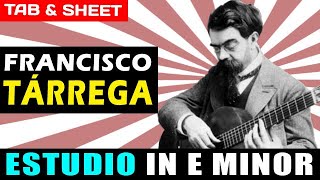 TABSheet Estudio in E Minor PDF  Guitar Pro  MIDI [upl. by Ronen]