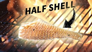 How to Cook REDFISH on the Half Shell Cajun Grill Recipe [upl. by Nahtnamas]