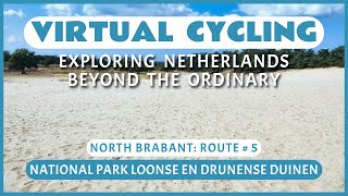 Fietsroute Nationaal Park Loonse en Drunense Duinen  Virtueel Fietsen [upl. by Spratt]