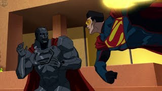 Four Supermans Fight at Lexcorp  Reign of the Supermen [upl. by Bianca]