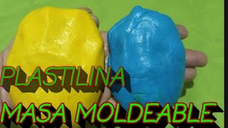 como hacer  PLASTILINA CASERA FACIL  expeeimento [upl. by Roobbie]