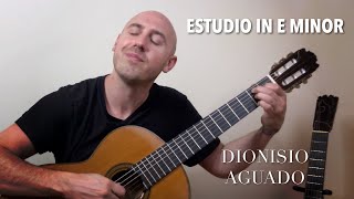 Dionisio Aguado  Estudio in E Minor  Beginner Classical Guitar Etude  Jonathan Richter [upl. by Leahsim]