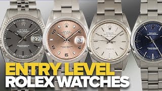 Entry Level Rolex Watches  HandsOn With Four Of The Most Affordable Rolex Watches [upl. by Domash]