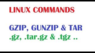 Linux Tutorial For Beginners  gzip gunzip tar commands [upl. by Rasla]