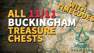 All Buckingham Treasure Chests Assassins Creed Valhalla Wealth [upl. by Michaele]