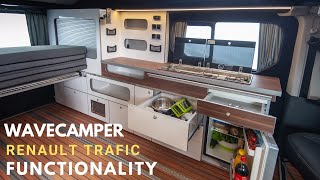 Wavecamper Renault Trafic  FUNCTIONALITY eng [upl. by Ula405]