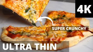 Ultimate Thin Crust Pizza 🍕 Recipe ITS CRUNCHY [upl. by Yecaj]