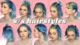 10 EASY HAIRSTYLES FOR SHORT HAIR for Spring Summer 2021 [upl. by Allista]