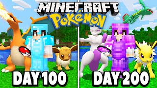 I spent 200 DAYS in Minecraft Pokémon heres what happened Pixelmon 100 Days [upl. by Akirre678]