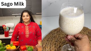 Sago Milk Recipe  Yummy Tummy Aarthi [upl. by Acquah]