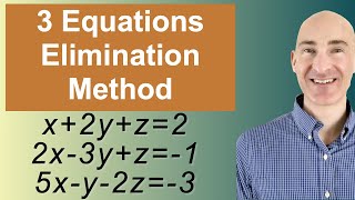 Solving Systems of 3 Equations Elimination [upl. by Hebner209]