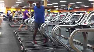 Man dancing on treadmill [upl. by Inasah]