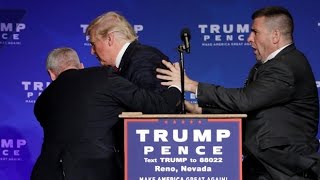 Donald Trump rushed off stage during rally in Nevada [upl. by Aihseyt]