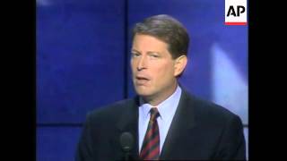 USA CHICAGO AL GORE SPEAKS AT DEMOCRATIC PARTY CONVENTION [upl. by Anaitit745]