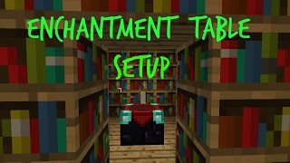 Minecraft Enchantment Table Set Up  Max Enchantment 15 Bookshelves [upl. by Gretta43]