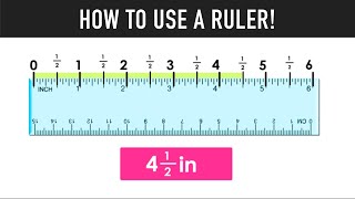 HOW TO USE A RULER TO MEASURE INCHES [upl. by Levona]