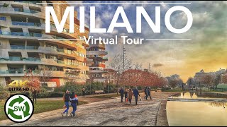 Milan Italy CityLife Neighborhood Walking Tour 4K Ultra HD [upl. by Harifaz978]