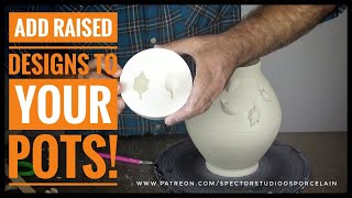 Pottery Decorating Demonstration Make and Use Your Own Sprig Molds [upl. by Fredel]