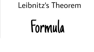 1 LEIBNITZS THEOREM  FORMULA  DIFFERENTIAL CALCULUS [upl. by Odetta]