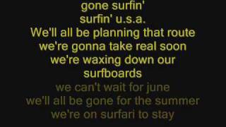 surfin USA whith lyrics [upl. by Ellednahs314]