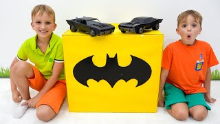 Vlad and Niki have fun with Batman toy cars [upl. by Enylcaj]