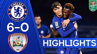 Chelsea 60 Barnsley  Havertz HatTrick and Silva Debut as Blues Hit 6  Carabao Cup Highlights [upl. by Euphemiah636]