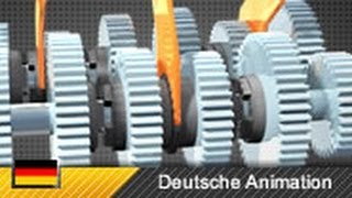 Motorradgetriebe  Schaltklauengetriebe mit Schaltwalze Animation [upl. by Coulson]