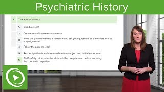 Psychiatric History The Clinical Interview – Psychiatry  Lecturio [upl. by Barbur504]