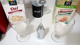 Oat Milk vs Almond Milk part 2 Frothing Test [upl. by Tomkins]