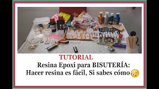 TUTORIAL ¡Cómo hacer bisutería con RESINA EPOXIPaso a paso [upl. by Oinotna]