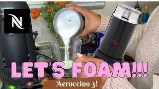 How To Foam Milk With Aeroccino 3 Make Coffee With Foam Tips amp Tricks  Easy Foamed Latte Recipe [upl. by Yelsehc]