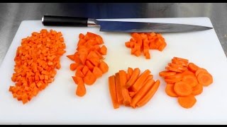 HOW TO CUT A CARROT Knife Cuts [upl. by Ausoj900]