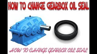 HOW TO CHANGE GEARBOX OIL SEAL [upl. by Enayr]